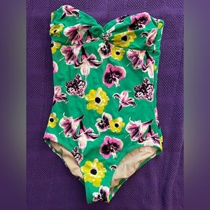 J. Crew Floral One Piece Bathing Suit size 2